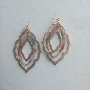 C&C California Pink and Silver Geometric Earrings